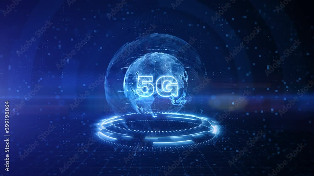 Poster 5g high speed internet connection of internet of things iot, technology network digital data and soc