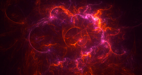 3D rendering abstract multicolor fractal light background
