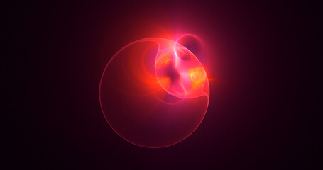3D rendering abstract round light background
