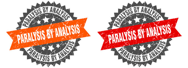 paralysis by analysis band sign. paralysis by analysis grunge stamp set