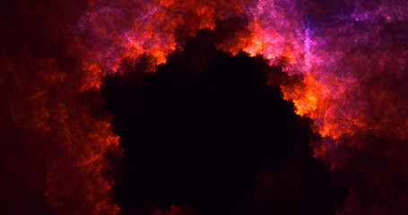 3D rendering abstract colorful fractal light background