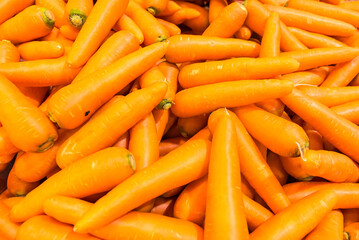 Carrot background, Vegetable in the market.
