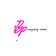 Initial BP bauty monogram and elegant logo design