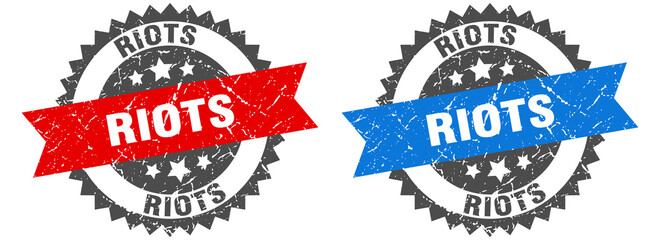 riots band sign. riots grunge stamp set