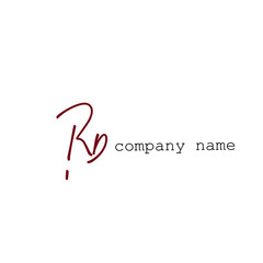 Initial RD beauty monogram and elegant logo design