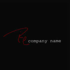 Initial Re beauty monogram and elegant logo design