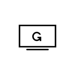 TV type vector icon 