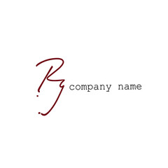 Initial RG beauty monogram and elegant logo design