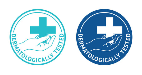 Dermatologically tested - hand holds medical cross