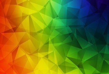 Dark Multicolor vector low poly background.