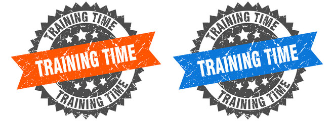 training time band sign. training time grunge stamp set