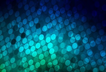 Dark Blue, Green vector backdrop with dots.