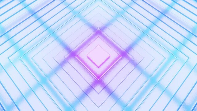 3d abstract geometric endless motion design, loop animation moving pink cubes