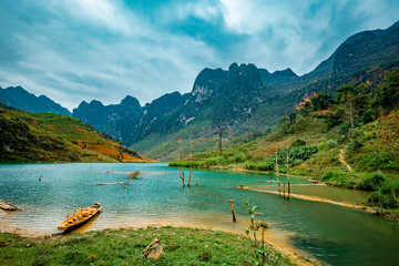 Ma Pi Leng Mountain view from Nho Que River, one of the most beautiful is a River in Vietnam