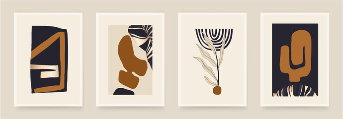 Modern minimalist abstract aesthetic illustrations. Contemporary wall decor. Collection of creative artistic posters.  © MURRIRA