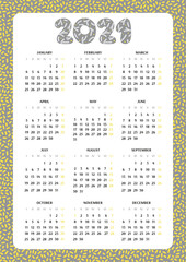 2021 calendar template with 2021 colors (Ultimate Gray + Illuminating). Week starts from Monday.