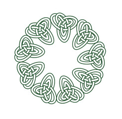 Celtic style tribal pattern on black and white color. Use it for package, logo or poster design. Vector illustration.