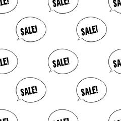 Black friday illustration design. Sale text bubble on white background. Vector illustration.