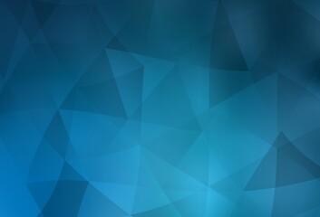 Fototapeta premium Light BLUE vector polygonal background.
