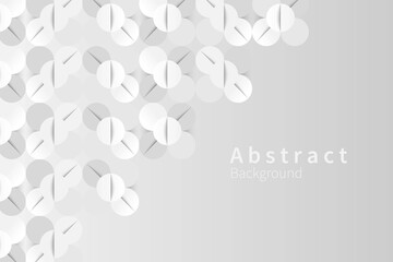Circle Geometric Background. 3D paper concept. Vector Design.