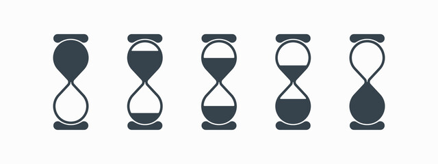 Hourglass icon vector, flat design illustration