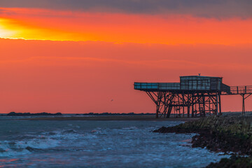 Fishing hut by the sea