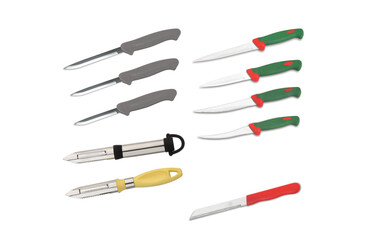 Set of kitchen knives use for kitchen, knife set.