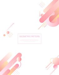 Geometry pattern template 01 :pink gradation geometry
