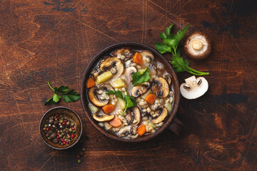Mushroom and barley soup