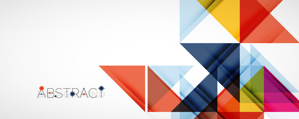 Set of vector triangle geometric backgrounds. Vector illustration for covers, banners, flyers and posters and other designs