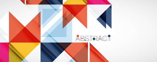 Set of vector triangle geometric backgrounds. Vector illustration for covers, banners, flyers and posters and other designs