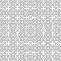 Geometric abstract vector octagonal gray and white background. Geometric abstract ornament. Seamless modern pattern