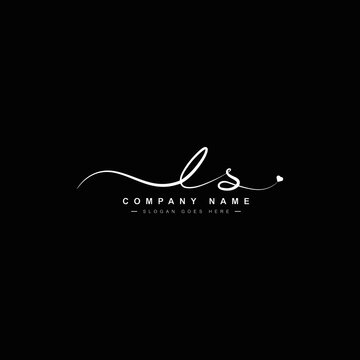 LS Initial Signature Logo - Handwritten Vector Logo