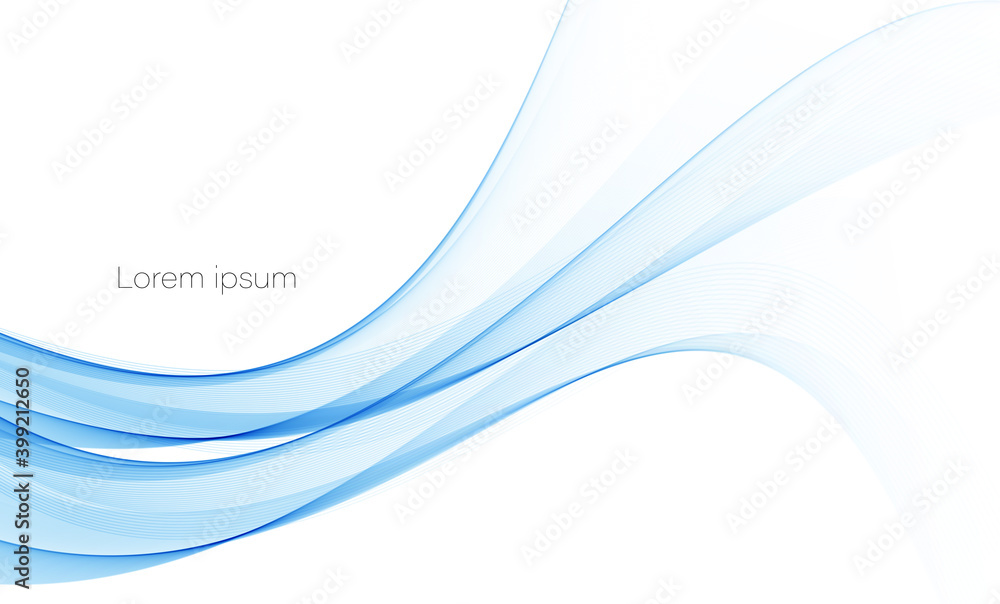 Poster vector blue color abstract wave design element