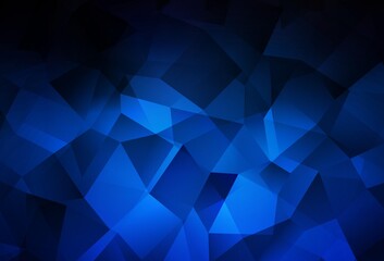 Obraz premium Dark BLUE vector abstract mosaic background.
