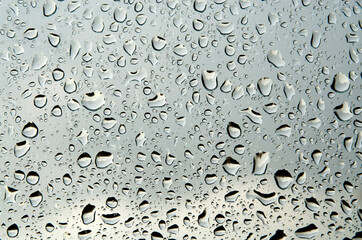 water drops on glass