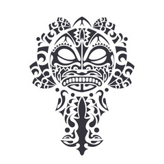 Maori style mask with hook for tattoo