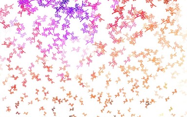 Light Pink, Red vector doodle pattern with branches.