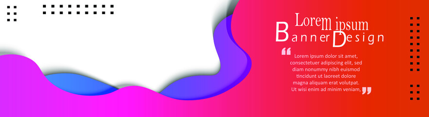 trendy web banner headliner with fluid and cool multicolor concept. fit for web promotion,ads,marketing,business, etc.