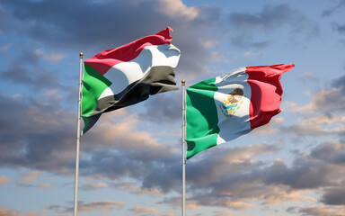Flags of Sudan and Mexico.