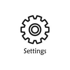 Settings Icon. Editable Vector EPS Symbol Illustration.