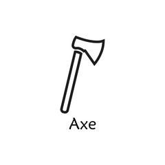 Axe Line Icon. Editable Vector EPS Symbol Illustration.