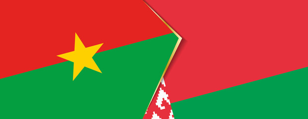 Burkina Faso and Belarus flags, two vector flags.