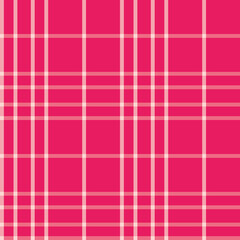 Fototapeta premium Fuchsia and off white tartan repeat patter print background