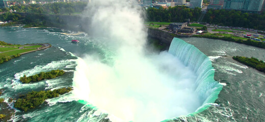 aerial view of falls