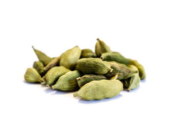 Cardamom isolated on white background