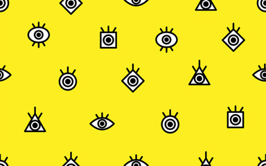 Seamless abstract geometric eye pattern