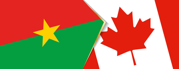 Burkina Faso and Canada flags, two vector flags.