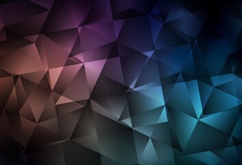 Fototapeta premium Dark Blue, Red vector abstract polygonal template.