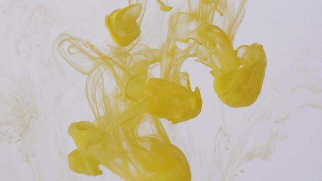 drop yellow ink paint in water 4k